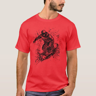 Cool Mountain Sports Jump Style Snowboard Move ret T-shirt