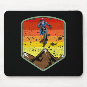 Cool Mountainbiken Skelet Zombie Schedel Mtb Bmx Muismat