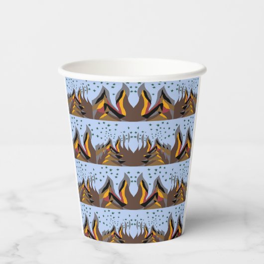 Cool Mountains Papieren Bekers (Achterkant)