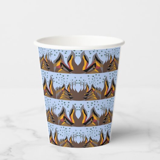 Cool Mountains Papieren Bekers (Voorkant)