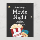 Cool  Movie night Popcorn uitnodiging Flyer (Voorkant)
