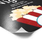 Cool  Movie night Popcorn uitnodiging Foto Afdruk (Hoek)