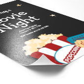 Cool  Movie night Popcorn uitnodiging Foto Afdruk (Hoek)