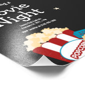 Cool  Movie night Popcorn uitnodiging Foto Afdruk (Hoek)