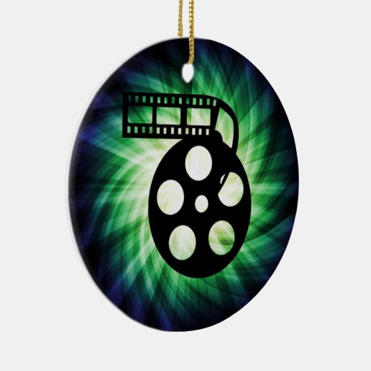 Cool Movie Reel Keramisch Ornament (Rechts)