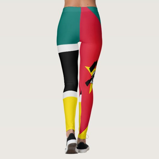 Cool Mozambique Vlag Mode Leggings (Achterkant)