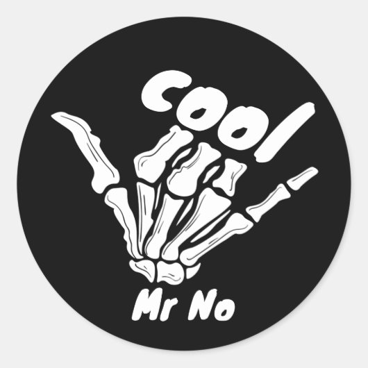 Cool Mr. No Ronde Sticker (Voorkant)