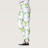 Cool Mr Pickle-ball Pattern Leggings (Links)