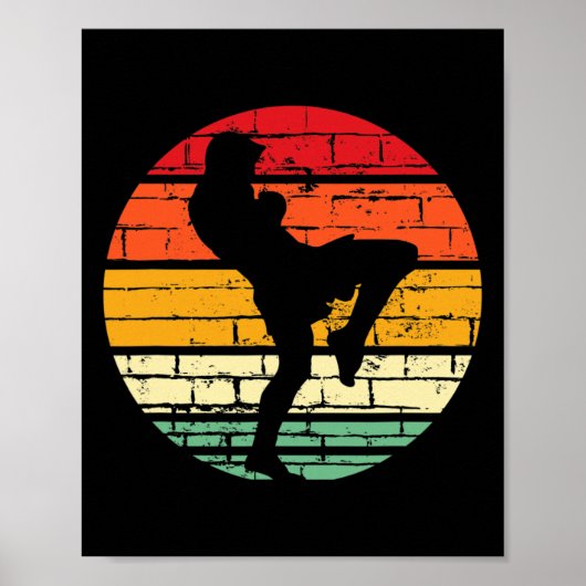 Cool Muay Thai Cadeau Vechtsportinstructeur, Kickb Poster (Voorkant)