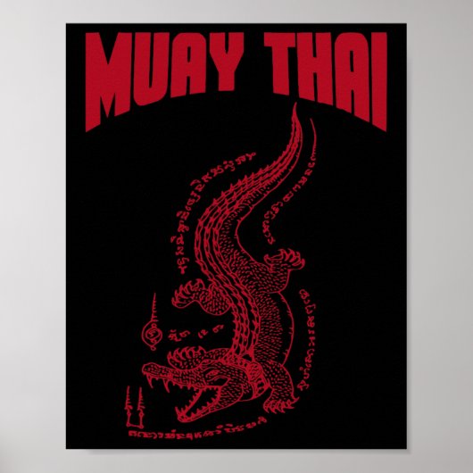 Cool Muay Thai Kickboksen Voor Mannen Poster (Voorkant)