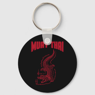 Cool Muay Thai Kickboksen Voor Mannen Sleutelhanger