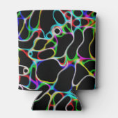 Cool Multi-Color Curvy Lines Blikjeskoeler (Achterkant)