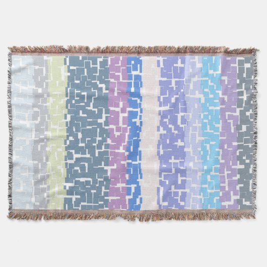 COOL Multicolor Green/Grey/Beige/Roze/Paars/Blauw Deken (Voorkant)