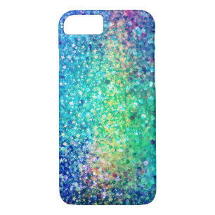 Cool Multicolor Retro Glitter & Sparkles Patroon 3 iPhone 8/7 Hoesje