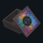 Cool Multicolor Retro Glitter & Sparkles Patroon 3 Premium Bewaar Doosje<br><div class="desc">Coll multicolor retro glitter en sparkles patroon 3. Monogramed versie. Als u om het even welke hulp nodig hebt die om het even welk van mijn design aanpassen,  contacteer de ontwerper ArtOnWear. Vrije tekst formatteren met levende hulp beschikbaar door verzoek.</div>