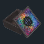Cool Multicolor Retro Glitter & Sparkles Patroon 3 Premium Bewaar Doosje<br><div class="desc">Coll multicolor retro glitter en sparkles patroon 3. Monogramed versie. Als u om het even welke hulp nodig hebt die om het even welk van mijn design aanpassen,  contacteer de ontwerper ArtOnWear. Vrije tekst formatteren met levende hulp beschikbaar door verzoek.</div>