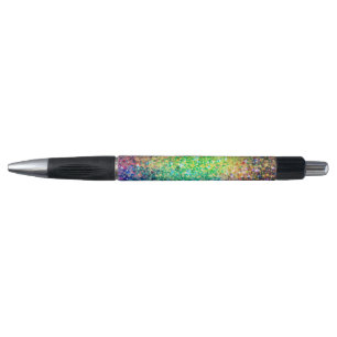Cool Multicolor Retro Glitter & Sparkles Patroon Pen