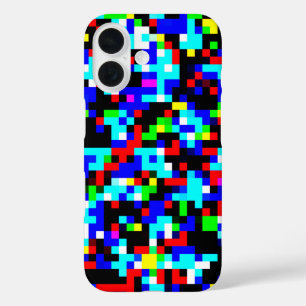 COOL Multicolor Square Lined Pattern iPhone 16 Hoesje