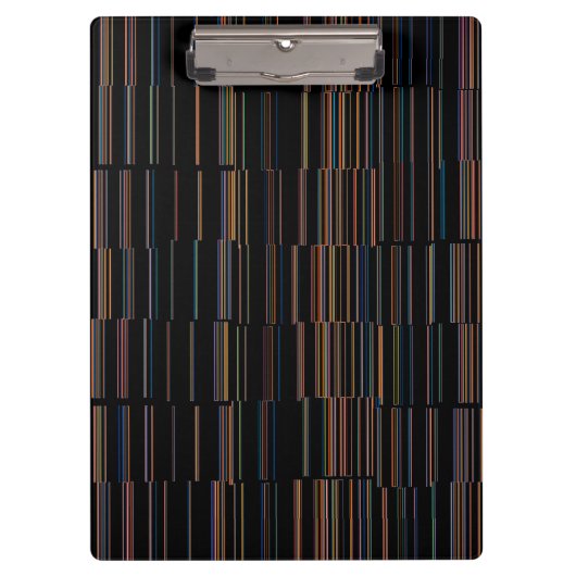 Cool Multicolor Striped Patroon Klembord (Voorkant)