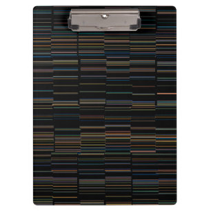 Cool Multicolor Striped Patroon Klembord