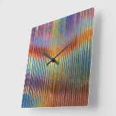 Cool Multicolored Glitter Look Wall Clock Vierkante Klok (Hoek)