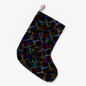 COOL Multicolored Striped Patroon Kleine Kerstsok (Voorkant (Hangend))
