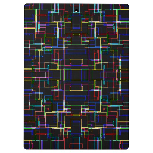 COOL Multicolored Striped Patroon Klembord (Achterkant)