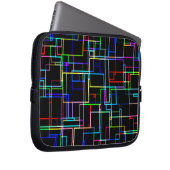 COOL Multicolored Striped Patroon Laptop Sleeve (Voorkant Rechts)