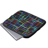 COOL Multicolored Striped Patroon Laptop Sleeve (Voorkant onderkant)