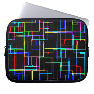 COOL Multicolored Striped Patroon Laptop Sleeve