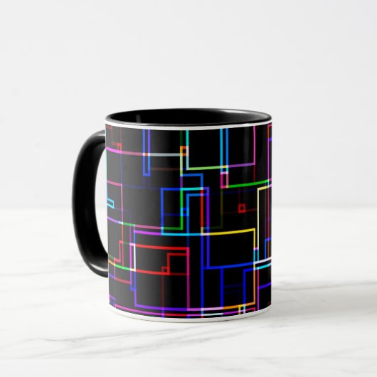 COOL Multicolored Striped Patroon Mok (Voorkant links)