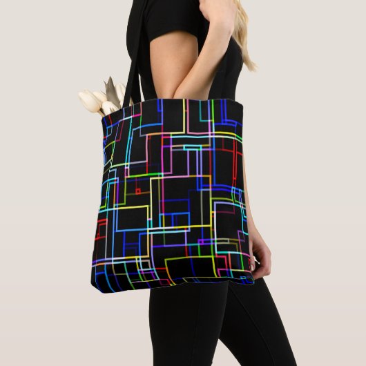 COOL Multicolored Striped Patroon Tote Bag (Dichtbij)