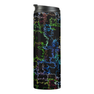 Cool Multicolored Twisted Curvy Patroon Thermosbeker