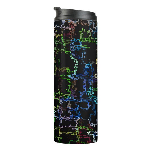 Cool Multicolored Twisted Curvy Patroon Thermosbeker (Geroteerd rechts)