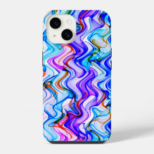 Cool Multicolored Wavy Zig Zag Pattern iPhone 14 Hoesje
