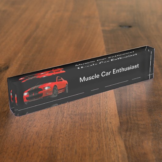 Cool Musculum Car Enthusiast Desk Name Bord Naambordje (Zijkant)