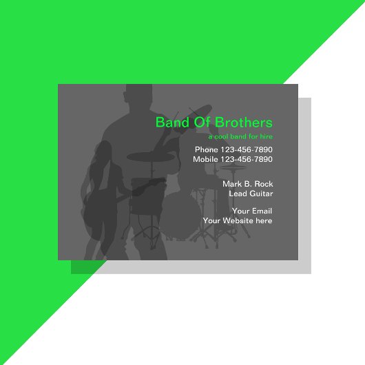 Cool Music Band Visitekaartjes