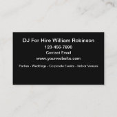 Cool Music DJ Te Huur Visitekaartje (Achterkant)