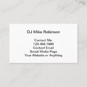 Cool Music DJ-Visitekaartjes Visitekaartje (Achterkant)