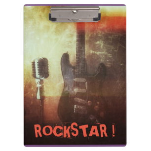 COOL MUSIC GUITAR THEMED CLIPBOARD KLEMBORD