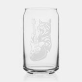 Cool Music Love | Rock Cat Playing Electric Guitar Blikvorm Glas (Achterkant)