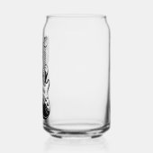 Cool Music Love | Rock Cat Playing Electric Guitar Blikvorm Glas (Links)