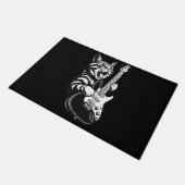 Cool Music Love | Rock Cat Playing Electric Guitar Deurmat (Schuin)