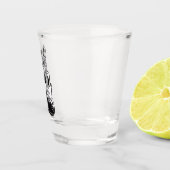 Cool Music Love | Rock Cat Playing Electric Guitar Shot Glas (Rechts)