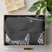 Cool Music Love | Rock Cat Playing Electric Guitar Tissuepapier (Geschenk)