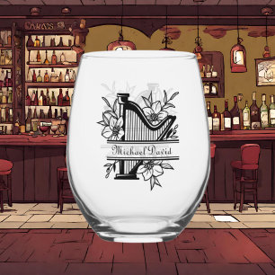 Cool Music lovers naam toevoegen Wijnglas Zonder Voet