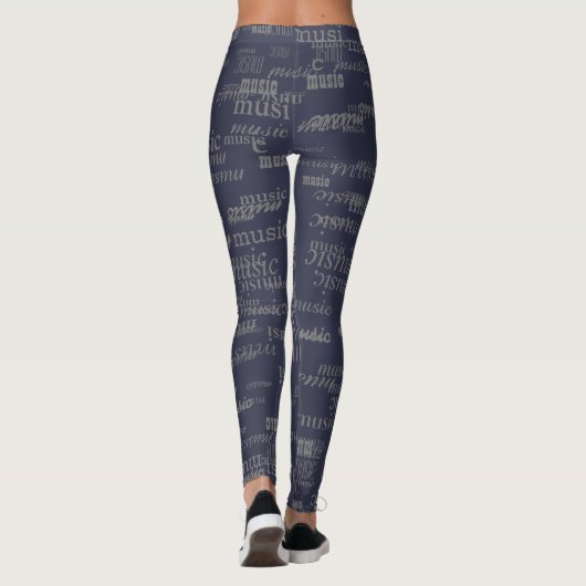 Cool Music Pattern Leggings (Achterkant)