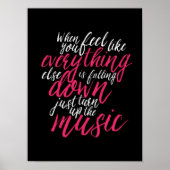 Cool Music Quote Hand Lettering Calligraphy Poster (Voorkant)