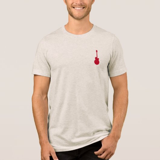 Cool Music Stempel / Gitaren Tri-Blend Shirt (Voorkant)