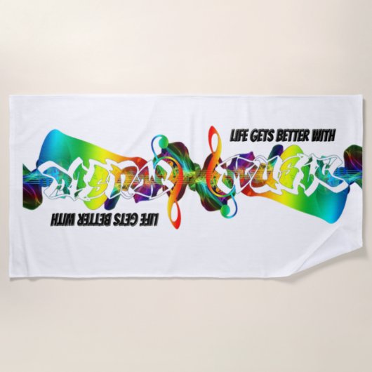 Cool Music Teacher Strandlaken (Voorkant)